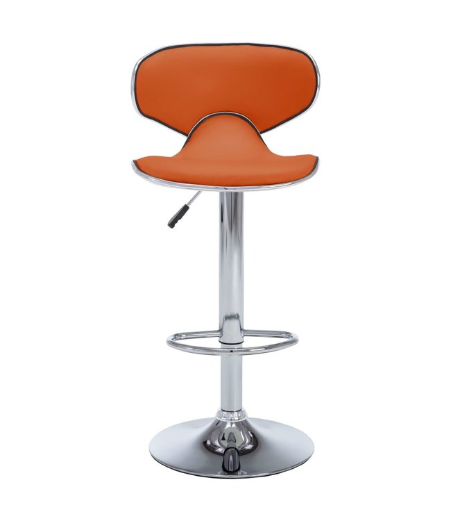 Barkrukken 2 st kunstleer oranje