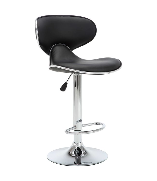 Barkrukken 2 st kunstleer zwart