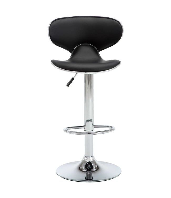 Barkrukken 2 st kunstleer zwart