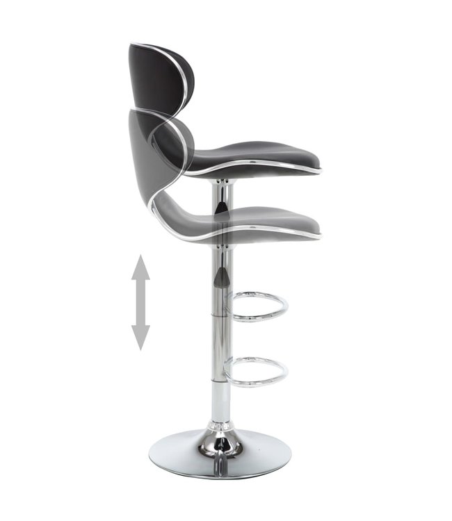 Barkrukken 2 st kunstleer zwart