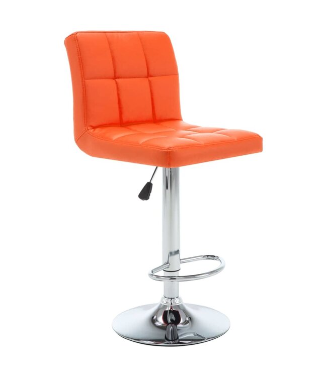 Barkrukken 2 st kunstleer oranje