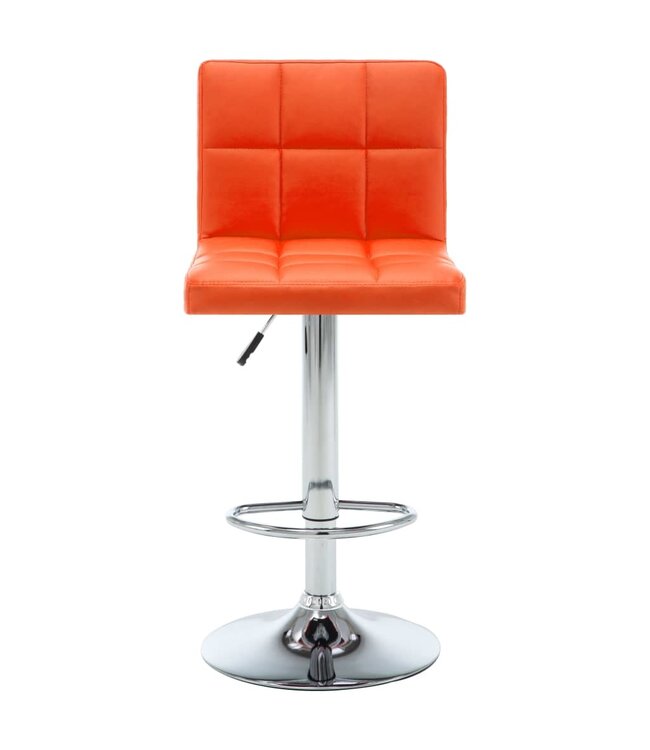 Barkrukken 2 st kunstleer oranje