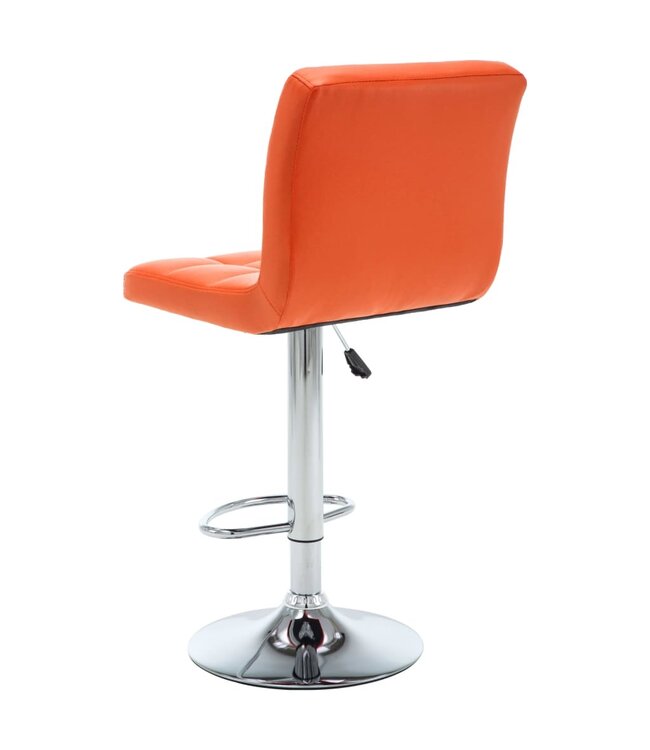 Barkrukken 2 st kunstleer oranje