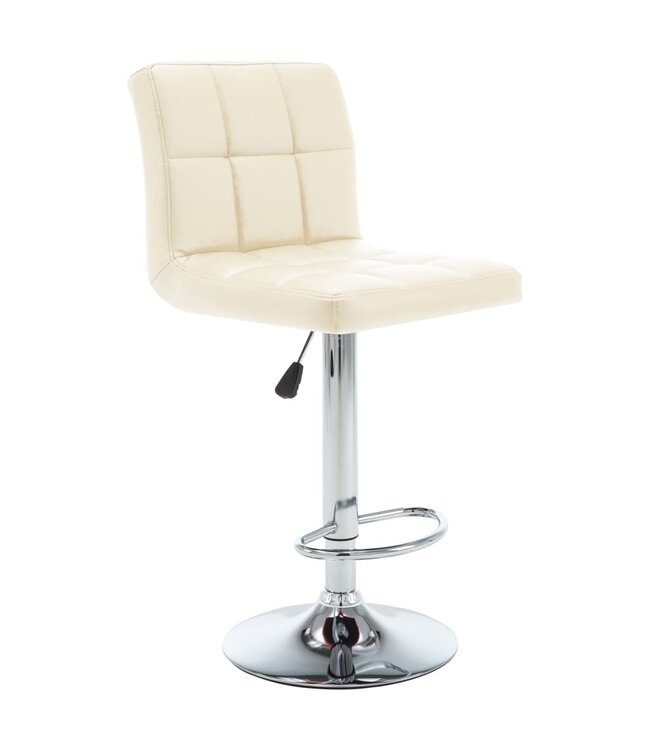 Barkrukken 2 st kunstleer crème