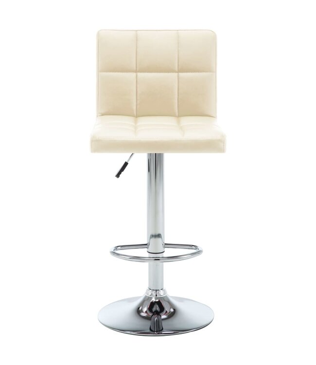 Barkrukken 2 st kunstleer crème