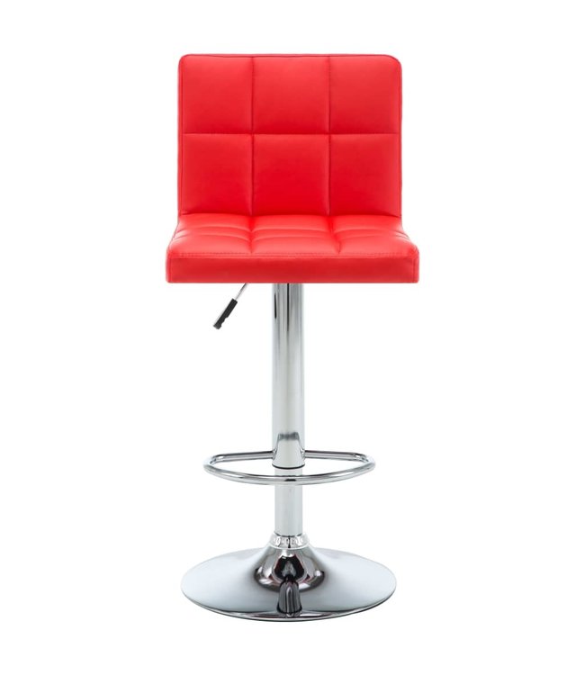 Barkrukken 2 st kunstleer rood