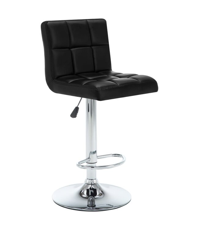 Barkrukken 2 st kunstleer zwart