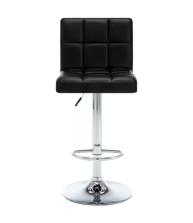 Barkrukken 2 st kunstleer zwart