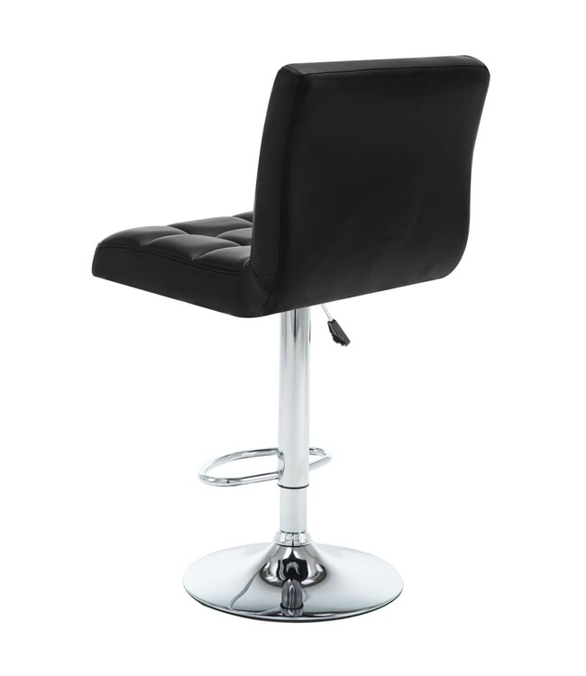 Barkrukken 2 st kunstleer zwart