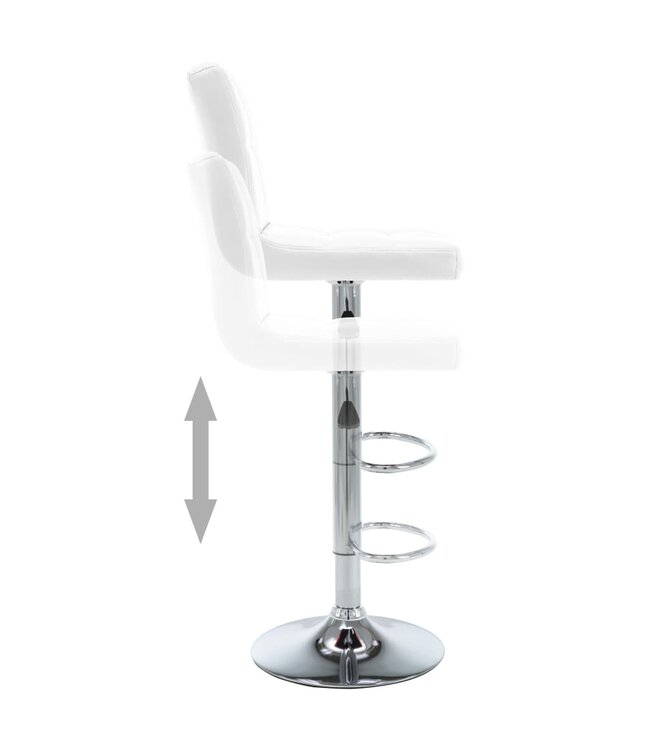 Barkrukken 2 st kunstleer wit