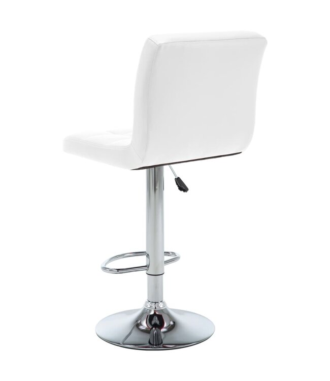 Barkrukken 2 st kunstleer wit