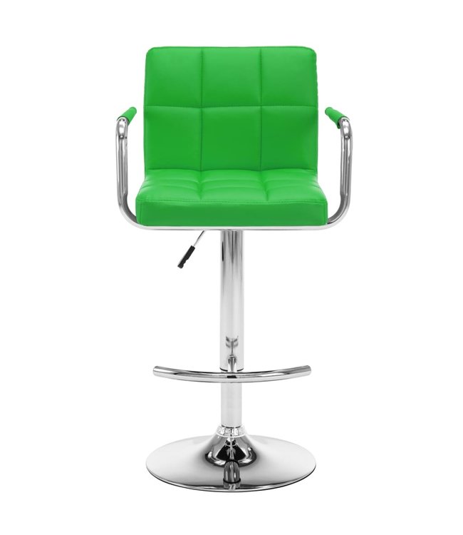 Barkrukken 2 st kunstleer groen