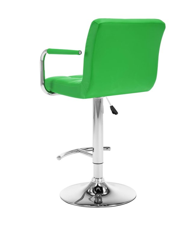 Barkrukken 2 st kunstleer groen