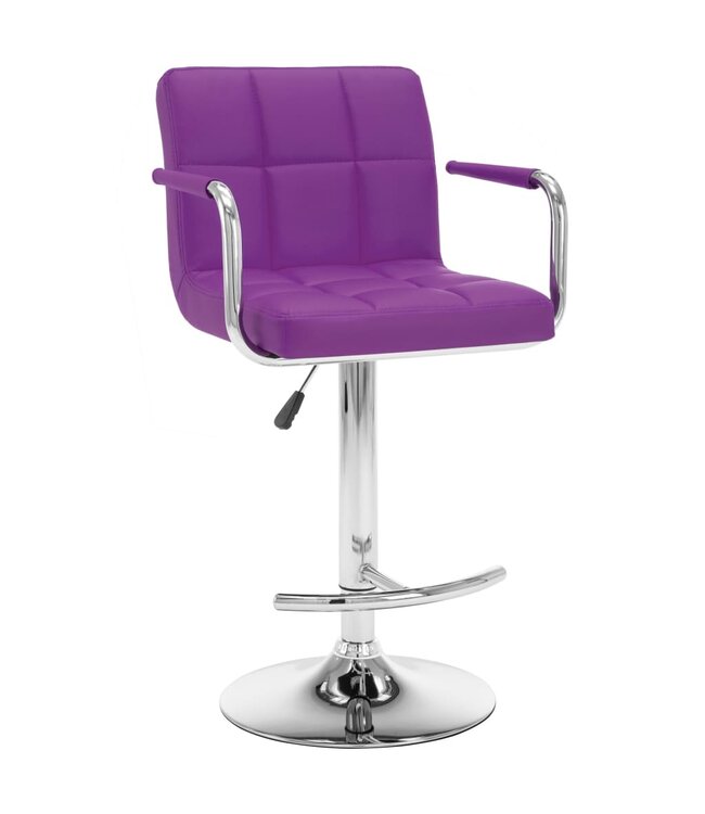 Barkrukken 2 st kunstleer paars