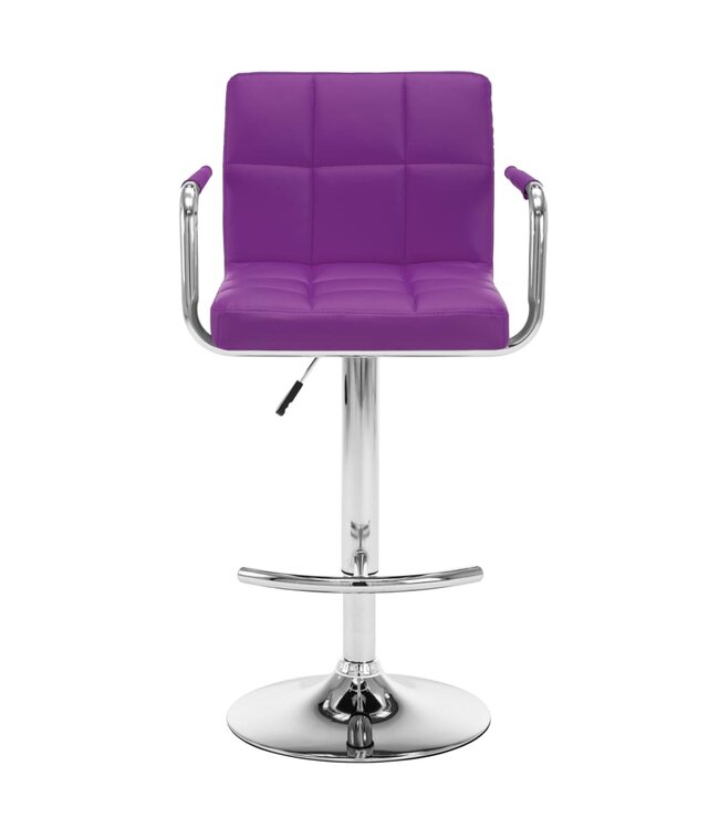 Barkrukken 2 st kunstleer paars