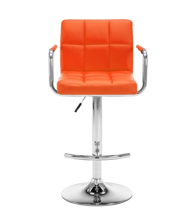 Barkrukken 2 st kunstleer oranje