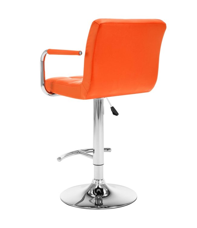 Barkrukken 2 st kunstleer oranje
