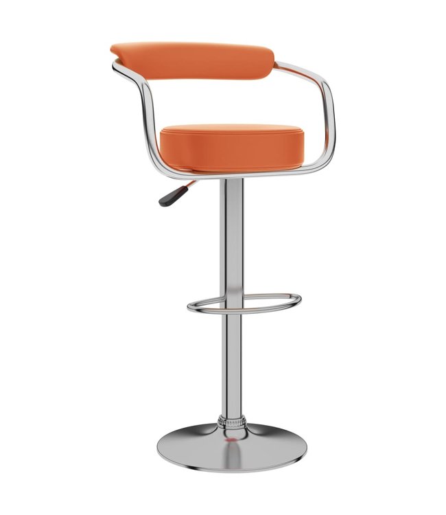 Barkrukken 2 st kunstleer oranje