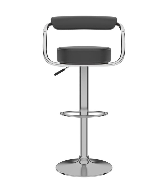 Barkrukken 2 st kunstleer grijs