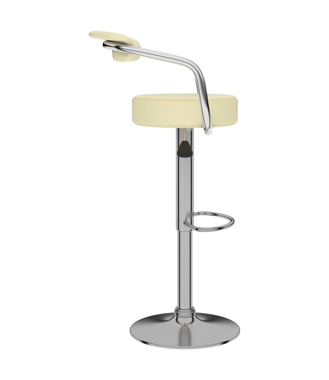 Barkrukken 2 st kunstleer crème