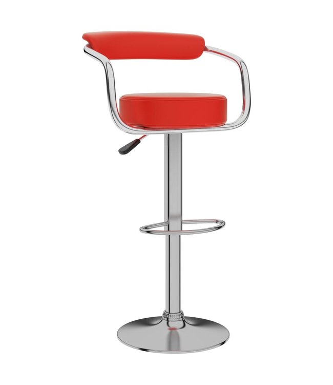 Barkrukken 2 st kunstleer rood