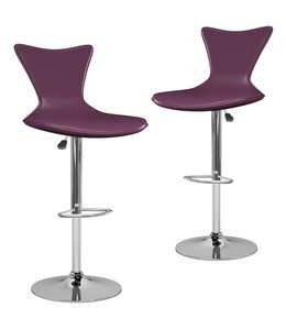 Barkrukken 2 st kunstleer paars