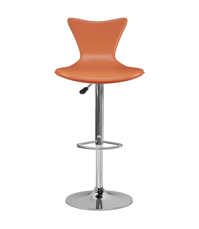 Barkrukken 2 st kunstleer oranje