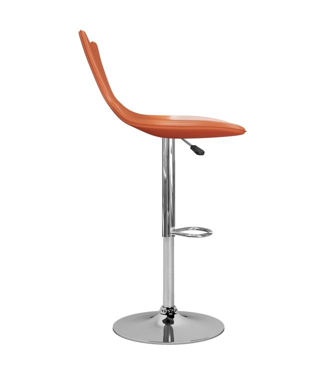 Barkrukken 2 st kunstleer oranje
