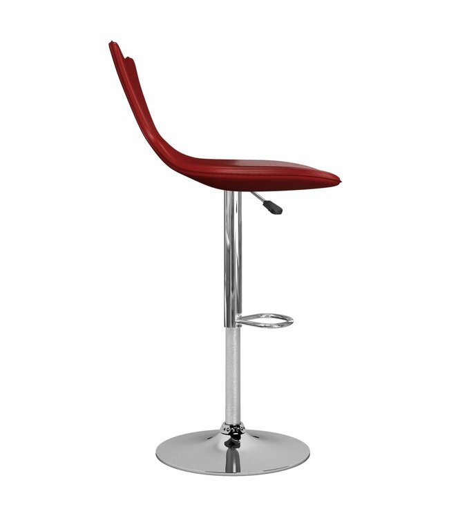 Barkrukken 2 st kunstleer wijnrood