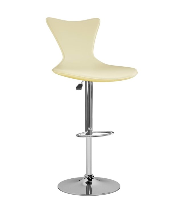 Barkrukken 2 st kunstleer crème