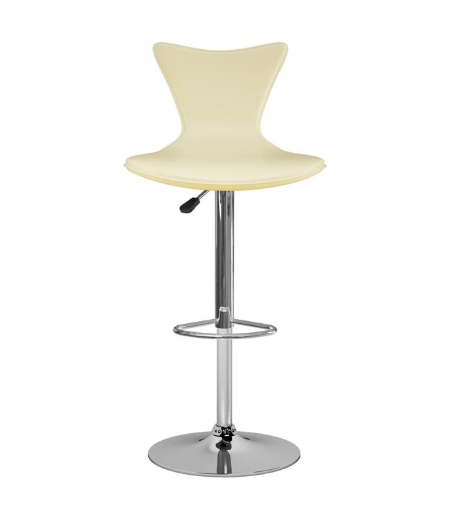 Barkrukken 2 st kunstleer crème