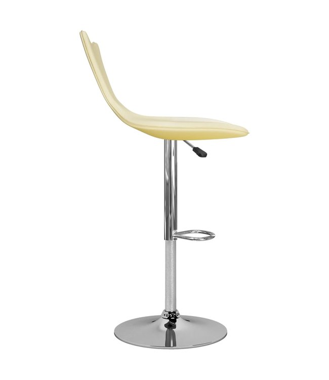 Barkrukken 2 st kunstleer crème