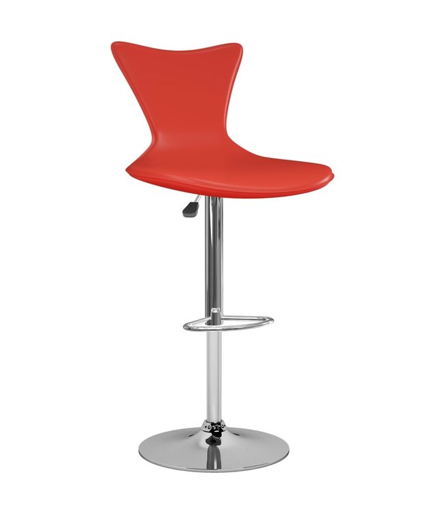 Barkrukken 2 st kunstleer rood