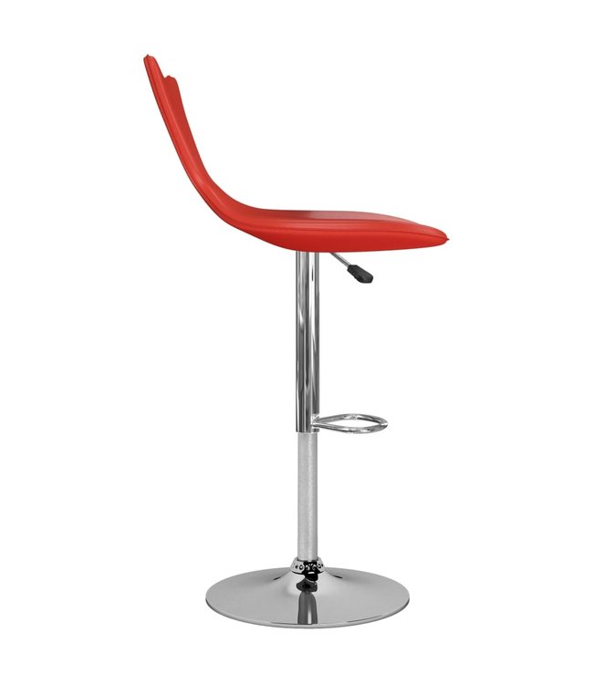 Barkrukken 2 st kunstleer rood