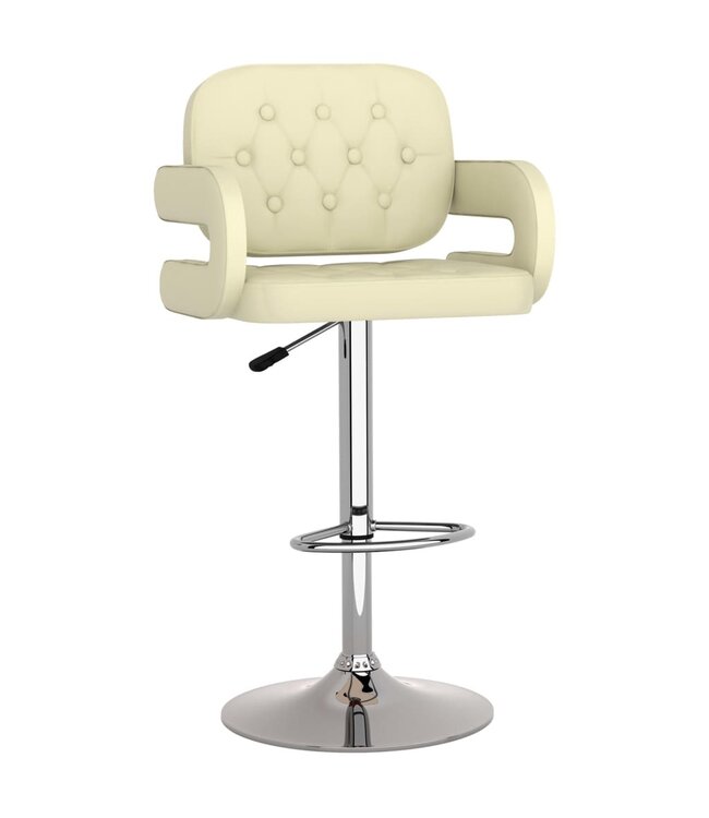 Barkrukken 2 st kunstleer crème