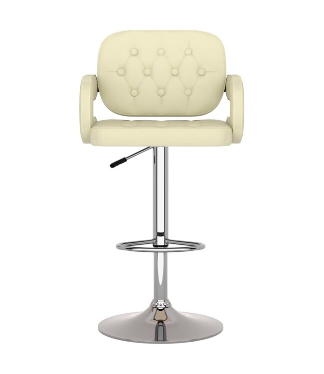 Barkrukken 2 st kunstleer crème