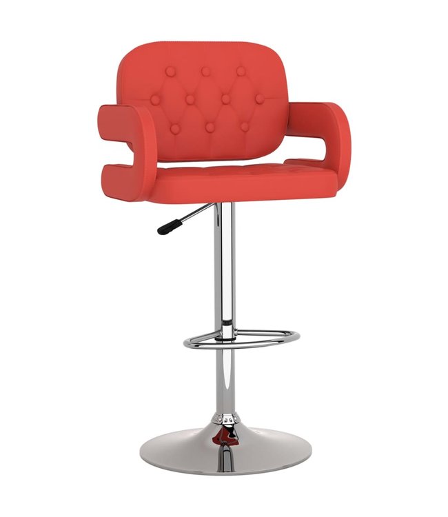 Barkrukken 2 st kunstleer rood