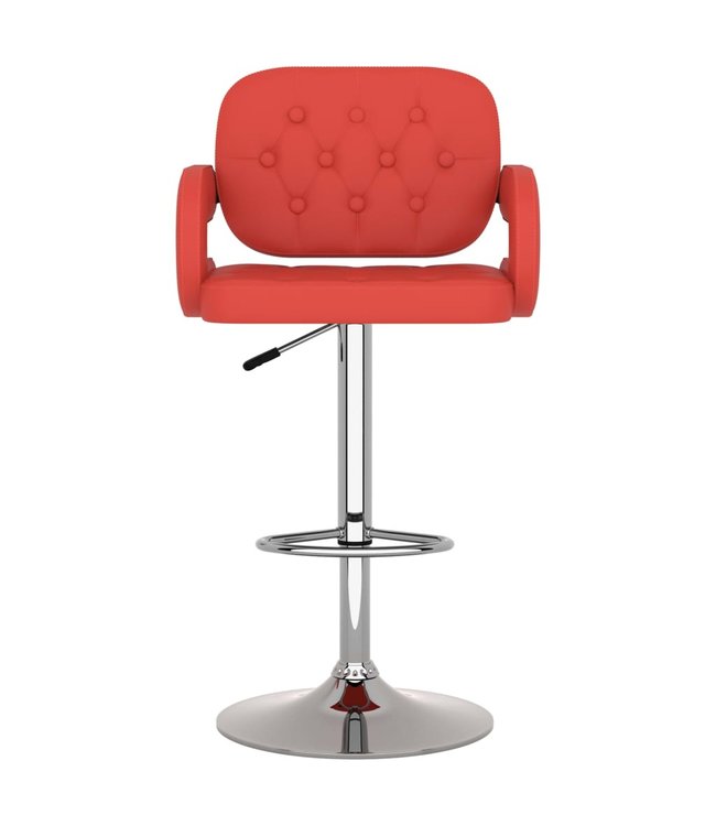 Barkrukken 2 st kunstleer rood