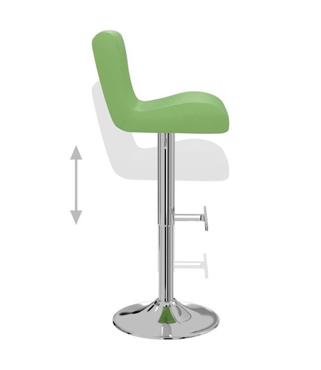 Barkrukken 2 st kunstleer groen