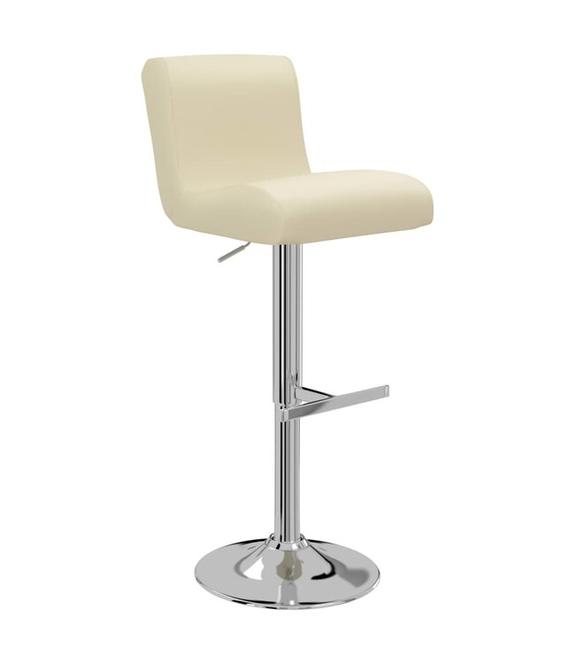 Barkrukken 2 st kunstleer crème