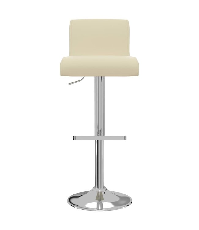 Barkrukken 2 st kunstleer crème