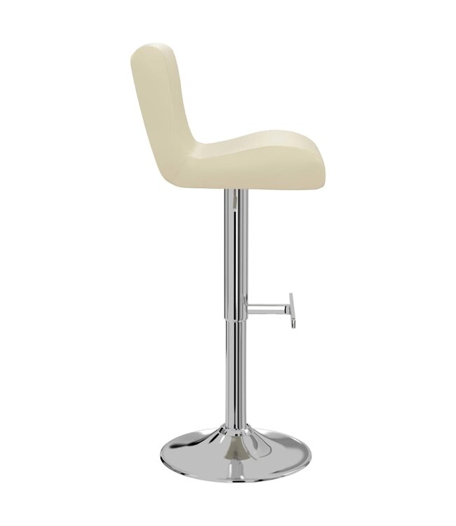 Barkrukken 2 st kunstleer crème