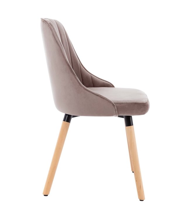 Eetkamerstoelen 2 st fluweel roze