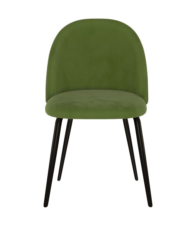 Eetkamerstoelen 4 st stof groen