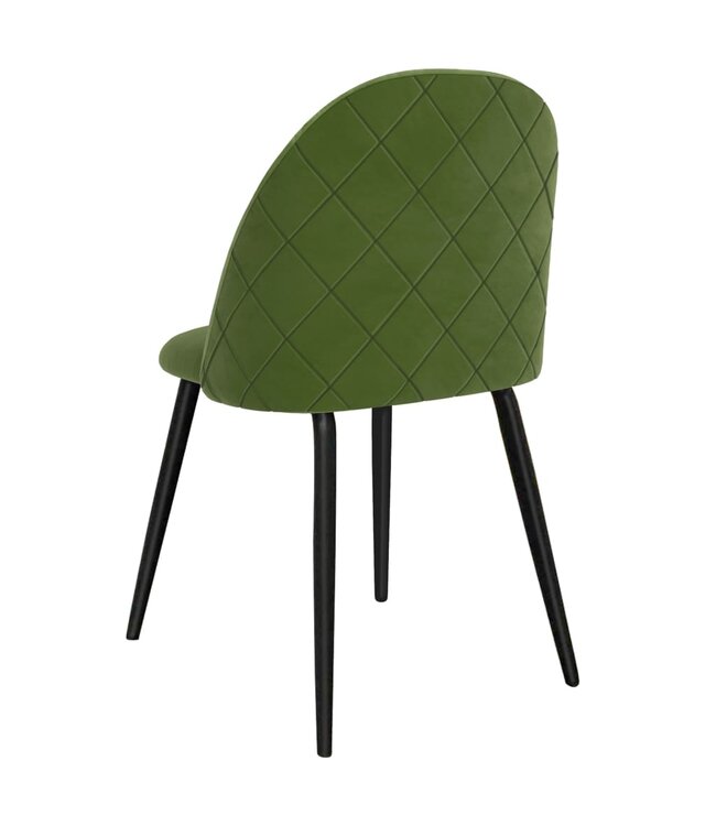 Eetkamerstoelen 4 st stof groen