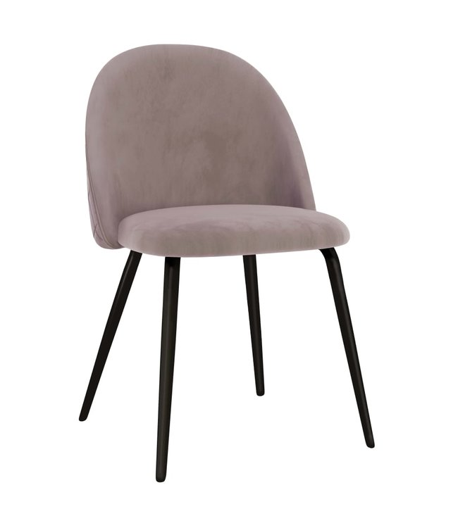 Eetkamerstoelen 4 st stof roze