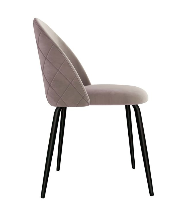 Eetkamerstoelen 4 st stof roze