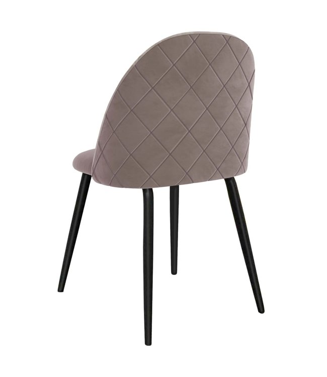 Eetkamerstoelen 4 st stof roze