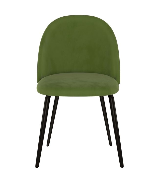 Eetkamerstoelen 2 st stof groen