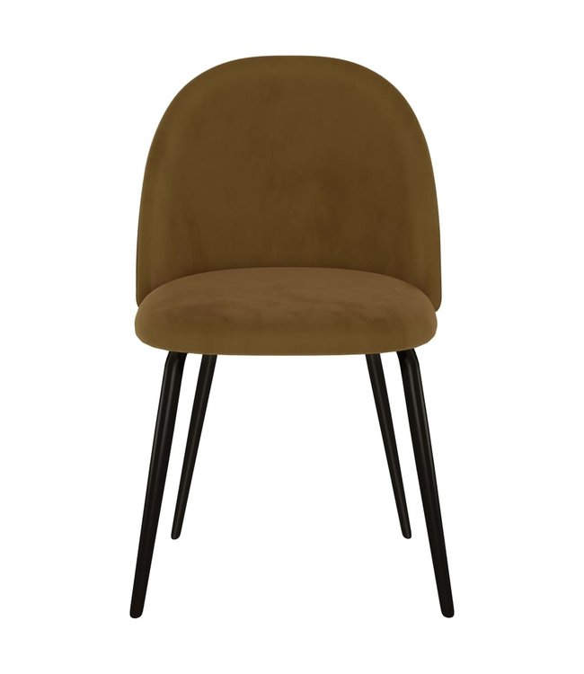 Eetkamerstoelen 2 st stof bruin